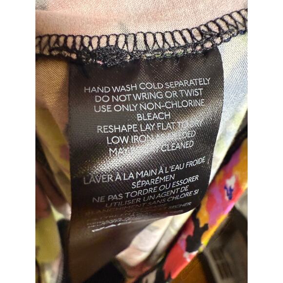 Anthropologie Mesh Halter Mock-Neck Dress – Floral Bodycon Midi, Size S - Picture 6 of 8